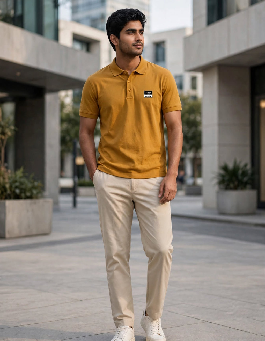 Men's Polo T-shirt | Mustard Yellow |