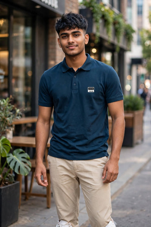 Men's Polo T-Shirt |  Petrol Blue |