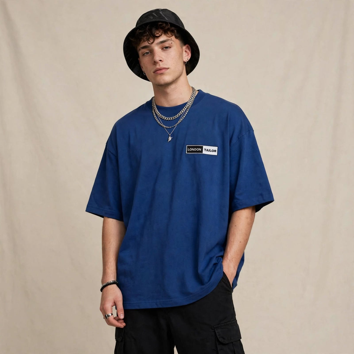 Unisex Oversized Premium Plain T-Shirt | Petrol Blue|